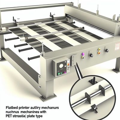 Hulpmechanismen voor platbedprinters met PET-bandplaten